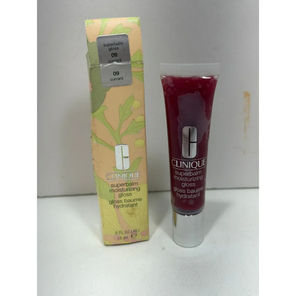 Clinique‎ Superbalm Moisturizing Gloss 09 Currant 0.5oz 15ml New in Box RARE!!